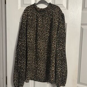 J crew leopard print blouse